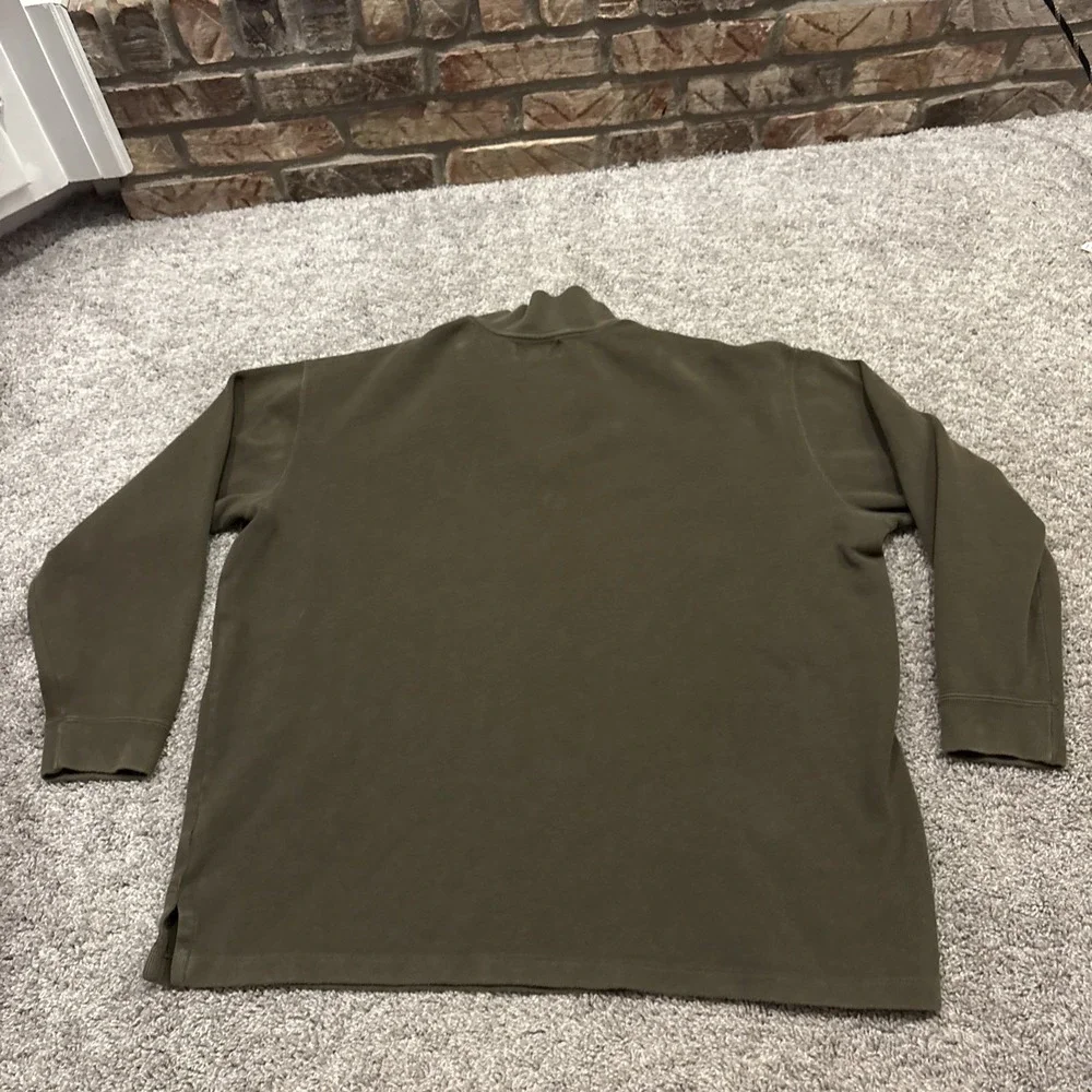 Mens Polo Ralph Lauren 1/4 Zip Pullover Sweater Olive Orange Size 2XLT Tall